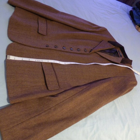 Brown tweed Chaps ladies jacket US 14 - Picture 3 of 12